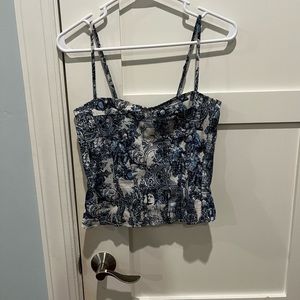 Blue and white Pretty Little Thing corset; size: 4; excellent condition